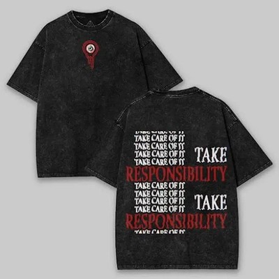 Mouthwashing Take Responsibility Horror Game 2 sided Printed Unisex  TShirt