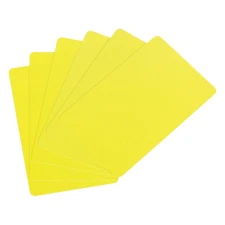 30 Mil Graphic Quality Yellow Blank PVC Card for ID Badge Printer, 10pcs