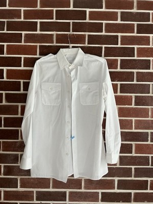 PRADA Men's White Long Sleeve Dress Shirt Size 40 15 3/4 Collared Chest Pockets
