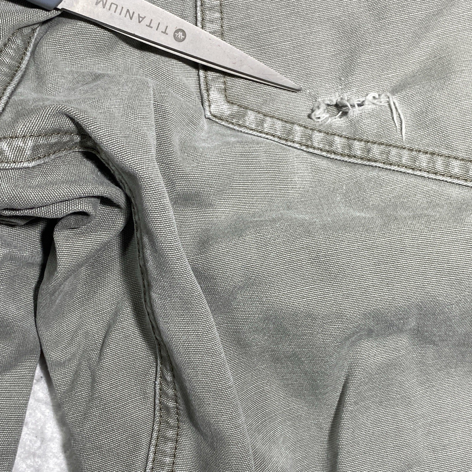 Arc'teryx Duck Canvas Shorts Mens 30 Gray Double Knee Pantaloncini Uomo