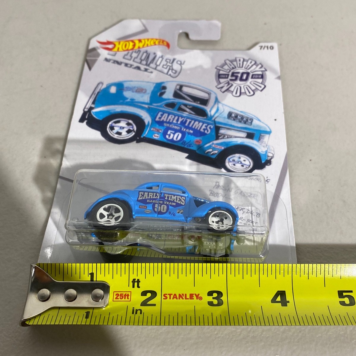 Hot Wheels Larry Wood 50 Series Early Times Blue Pass'n Gasser