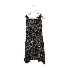 Ann Taylor Dress Size 2 Sleeveless Side Zip Brown And White Women's Clothing
