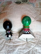 MacKenzie Childs design handmade wooden Finials Hand Painted