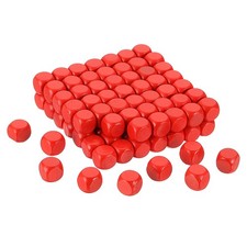 200 Pcs Blank Wooden Dice,10mm 6 Sided Wood Cube Square Block, Red
