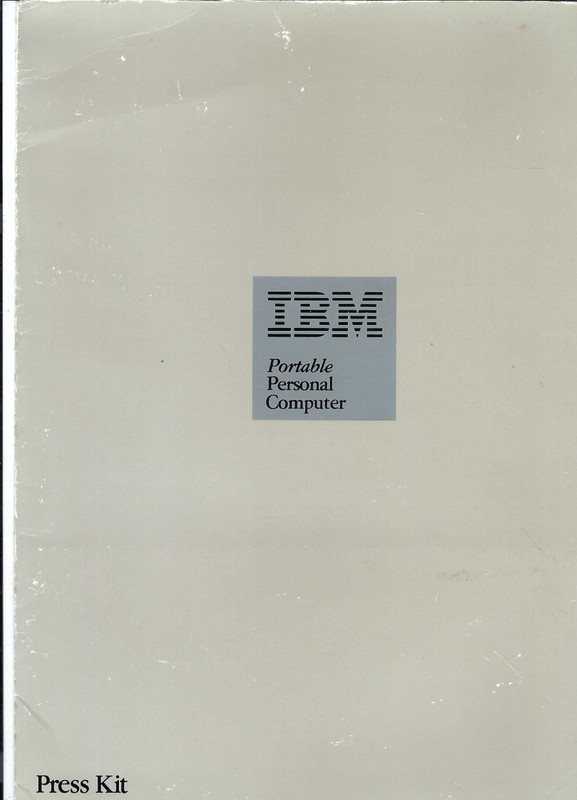 ITHistory (198X) IBM PRESS KIT (Cover Only) IBM PORTABLE PC