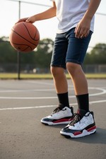 Nike Air Jordan Dub Zero White/Fire Red Black DV1360-162 GS Youth Size 6Y