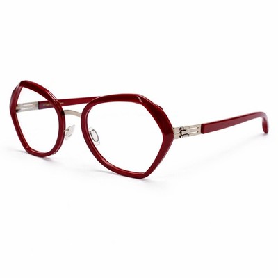 ic berlin Brille Jangma Shiny Bronze Ruby Red Damen Fassung Silk Kollektion
