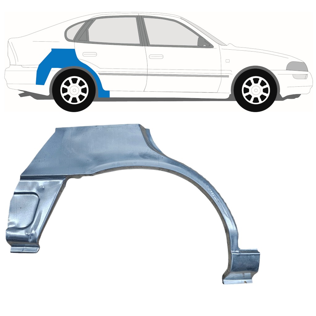 Rear wing repair panel for Toyota Corolla E10 1991-1998 / Right / LIFTBACK