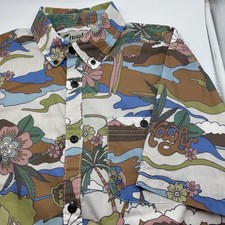 Howler Bros Hawaiian Men's Shirt Mansfield All Over Paradise Short Sleeve Sz L