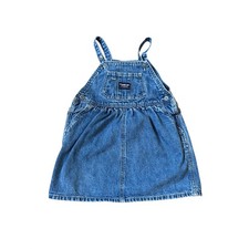OshKosh B'Gosh Overall Dress Kids Blue Vintage Denim Jumper SIZE 3T