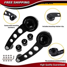 2PCS Black Aluminum Window Crank Manual Handle For Chevy Ford Chrysler Toyota