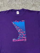 Vintage 1991 Nike Swoosh 90s Run Tee Bloomsday Finisher T-Shirt Purple USA Made