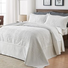 Alaska King Bedspread 132x 120 Oversized King Bedspread Extra Wide 3 Piece Soft