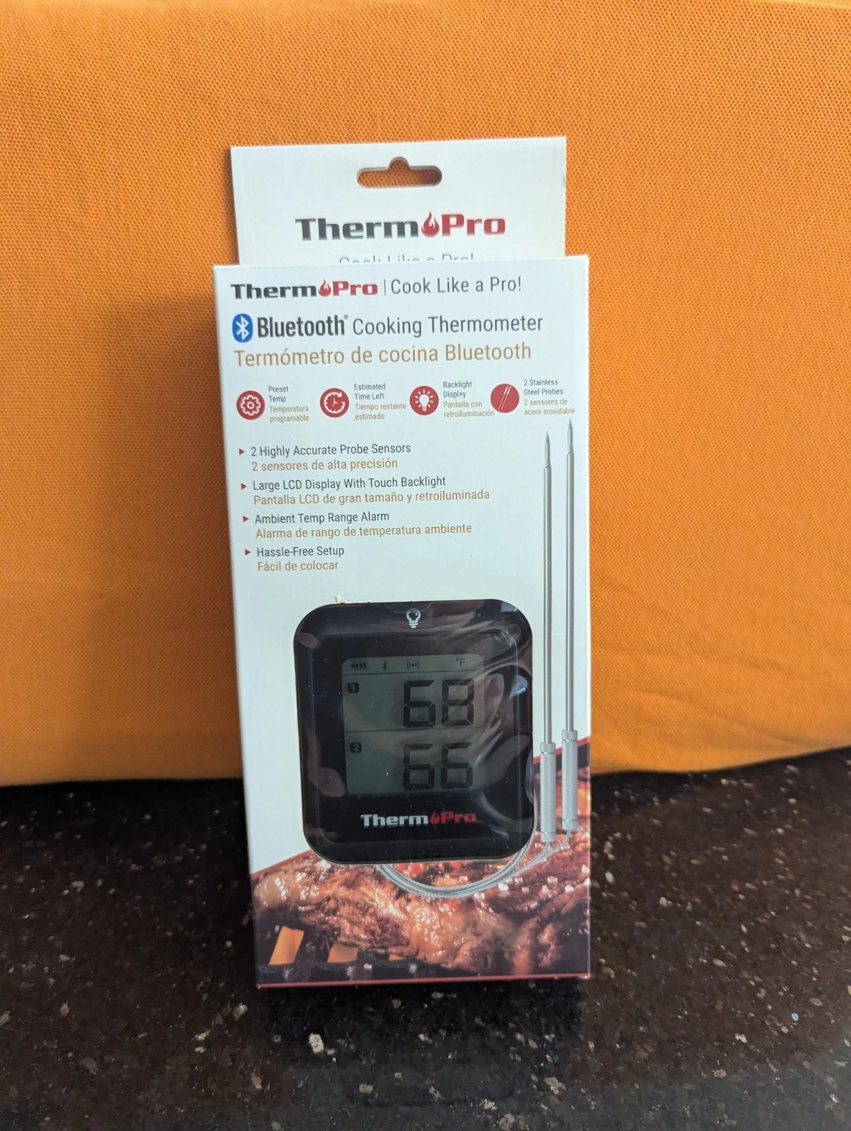 ThermoPro 500ft Bluetooth Meat Thermometer Wireless Grill 2 Probe Rechargeable
Opens in a new window