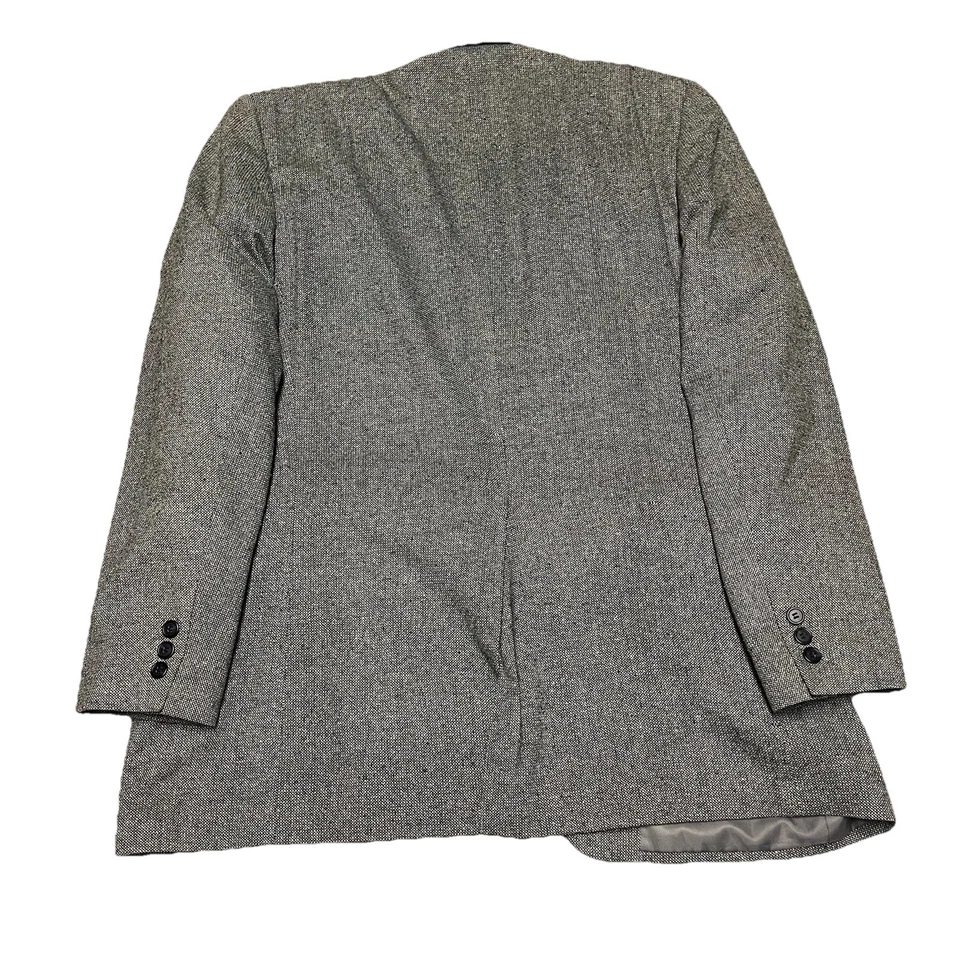 Jeffrey Banks Men's 42L 100% Silk Blazer Sport Coat Gray Classic Suit Jacket - Image 2 of 4