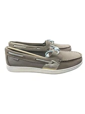 Sperry Women Coastfish Boat Shoes 1 eye Python Taupe STS86671 Size 7M