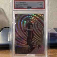 Panini 2022 Donruss Vortex Desmond Ridder RC Insert #VTX-24 Falcons PSA 9