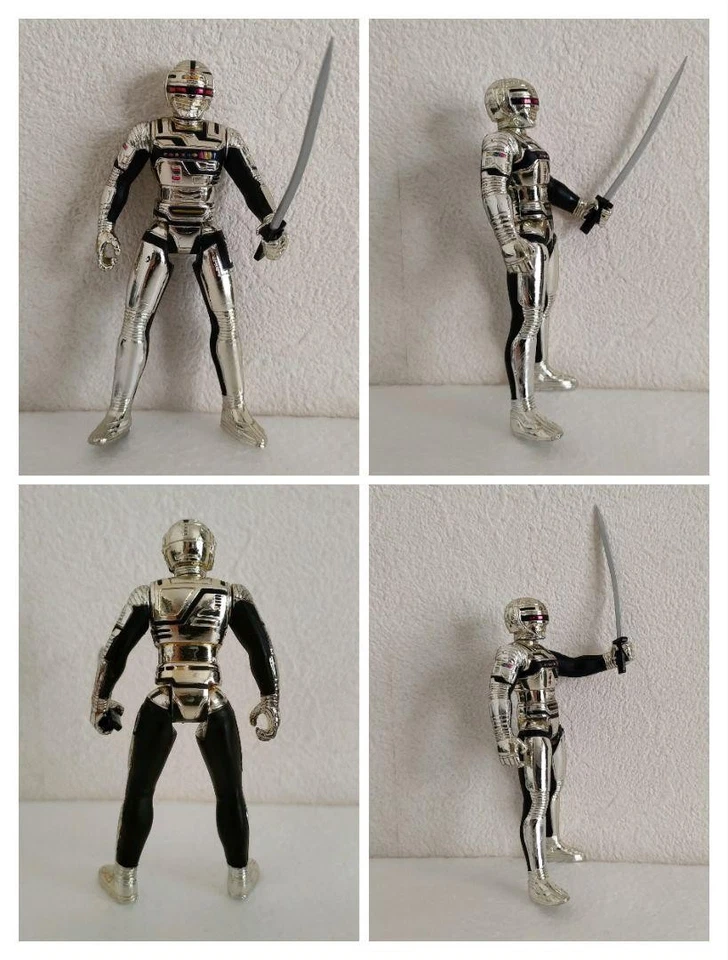 Mini boneco Metal Heroes Space Sheriff Shaider Sharivan Gavan conjunto 5p BANDAI - Imagem 3 de 4