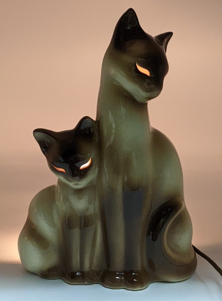 Howard Kron Siamese Cat Mid-Century 1950s 60s Ceramic Table TV