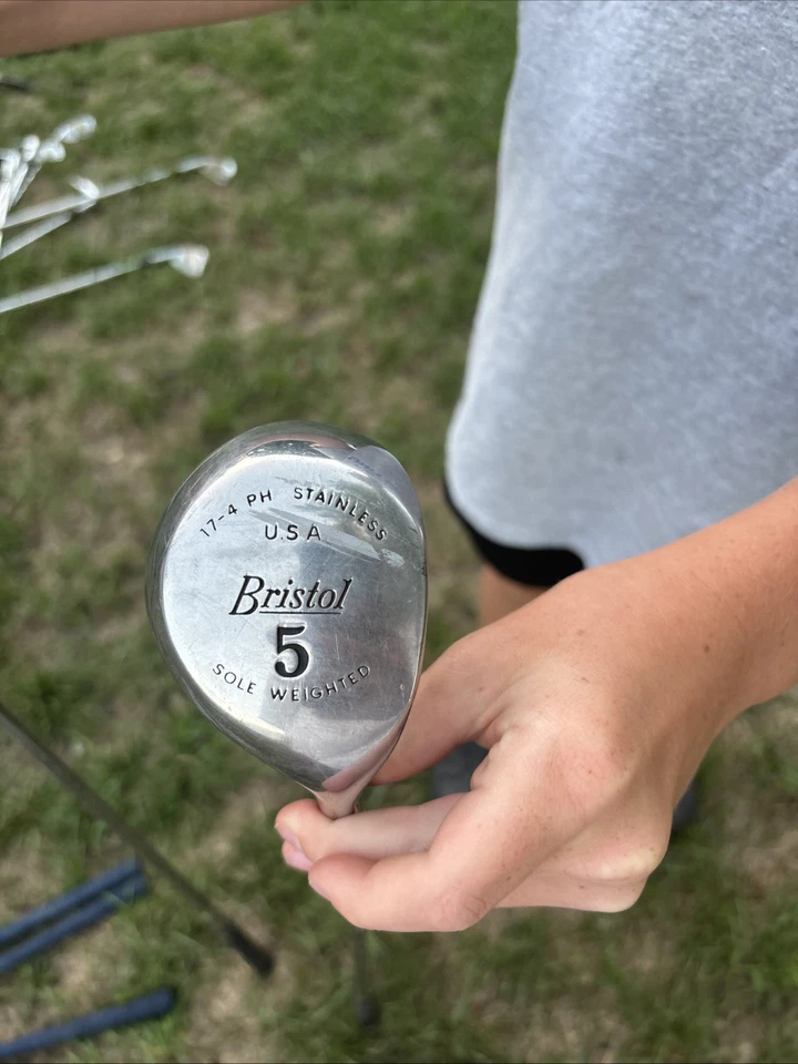 Bristol 3 suelas ponderadas 3 y 5 maderas acero inoxidable EE. UU. eje de acero para hombre Rh Foto 3 de 4