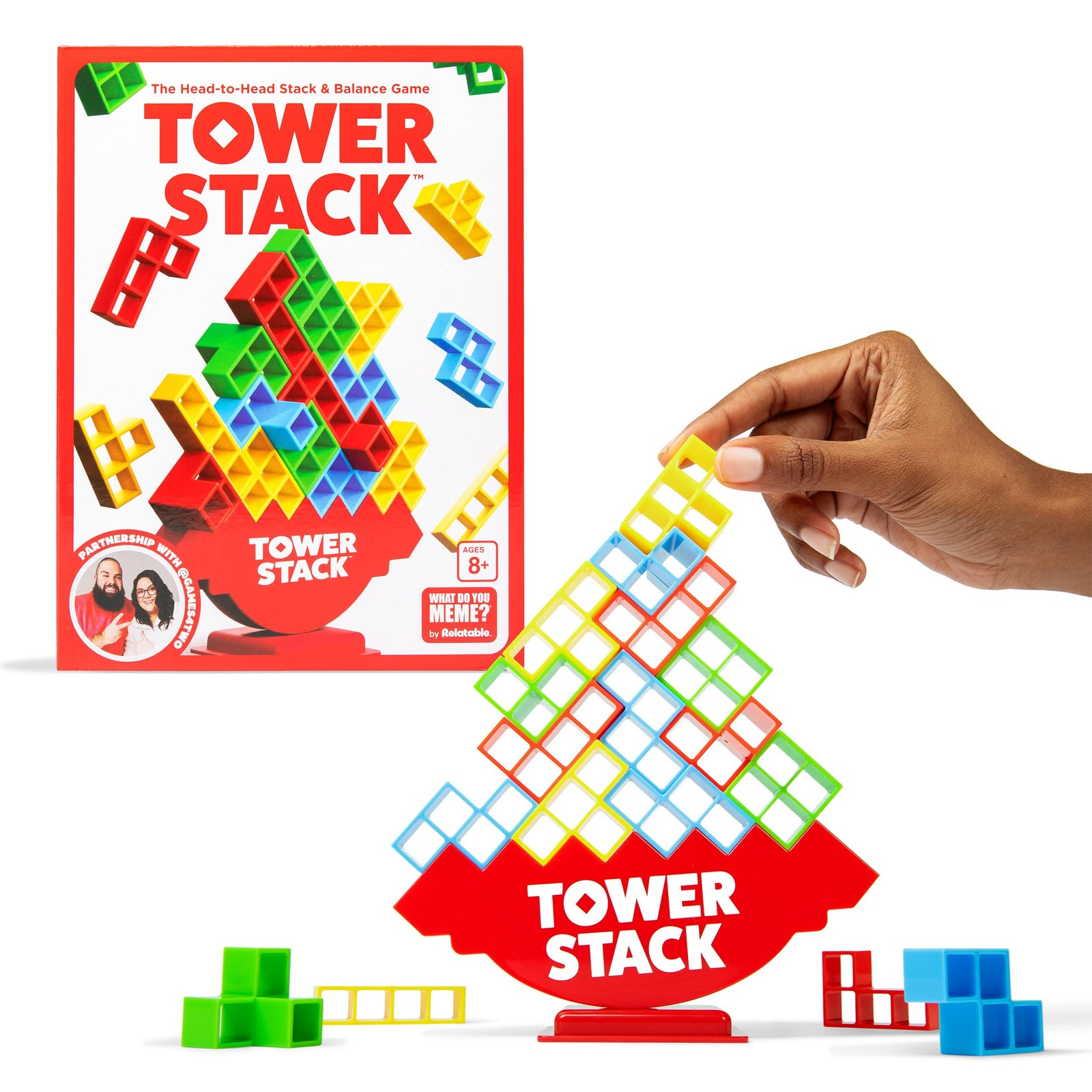 WHAT DO YOU MEME? Relatable Tower Stack   Head to Head Stacking Challenge, Spiel