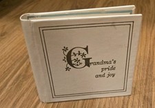 Vintage Grandmas pride and joy book. Holds 24 Photos New White gold