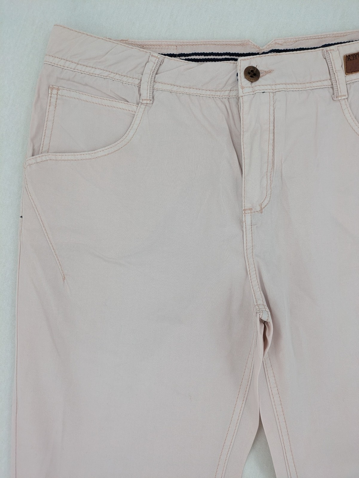 Khujo Damen hellrosa Hose gerades Gr W34 Bein Chino Bündchen Freizeithose image 4