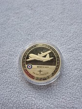 1x RAF Hurcules Transporter 1oz .999 Gold Plated Copper Coin