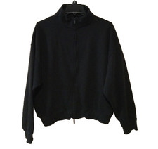 54 NEW Victoria's Secret Pink Ivy Fleece Campus Full Zip Black Jacket Medium