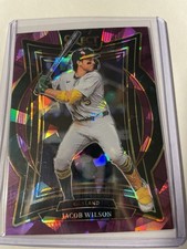 2025 Panini Select Concourse Level Jacob Wilson Purple Ice Prizm /175 Athletics