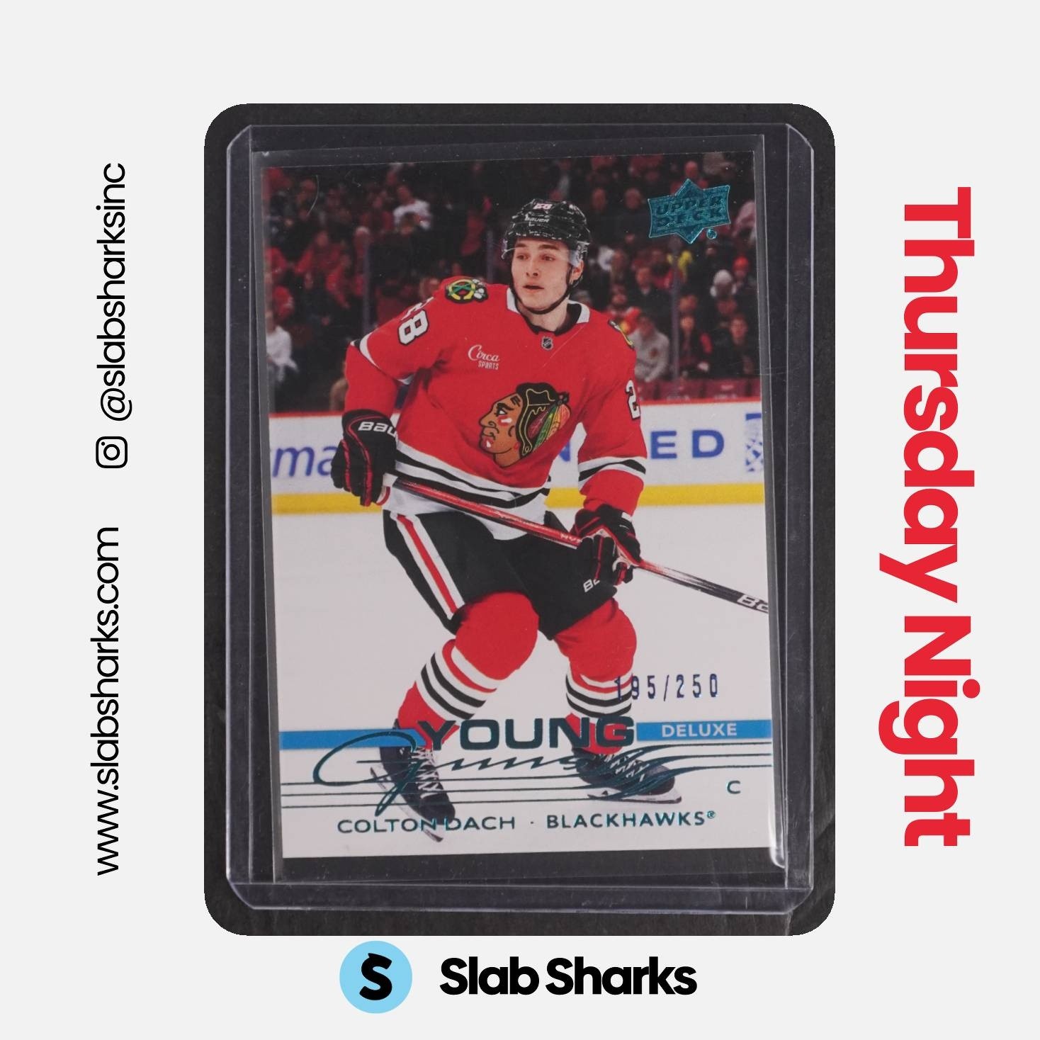 2025 UPPER DECK #218 COLTON DACH DELUXE YOUNG GUNS RC ROOKIE /250