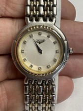 Vintage LONGINES Swiss Made Quartz White Dial Diamond Indices Women's Watch Used