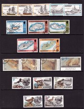 Alderney 1984 - 1991 fine used stamps 8 full sets