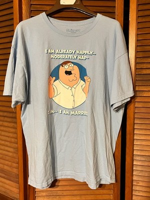 LOOT CRATE FAMILY GUY Mens 2XL Blue Graphic T Shirt Short Sleeve Cotton