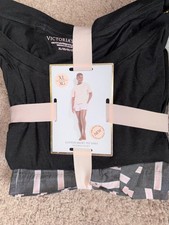 NWT - VICTORIA'S SECRET 2-PC COTTON SHORTS PAJAMA SET TEE-JAMA - XL