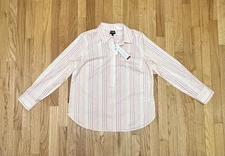 NWT Talbots Front Button Non-Iron Tunic Blouse Size PM