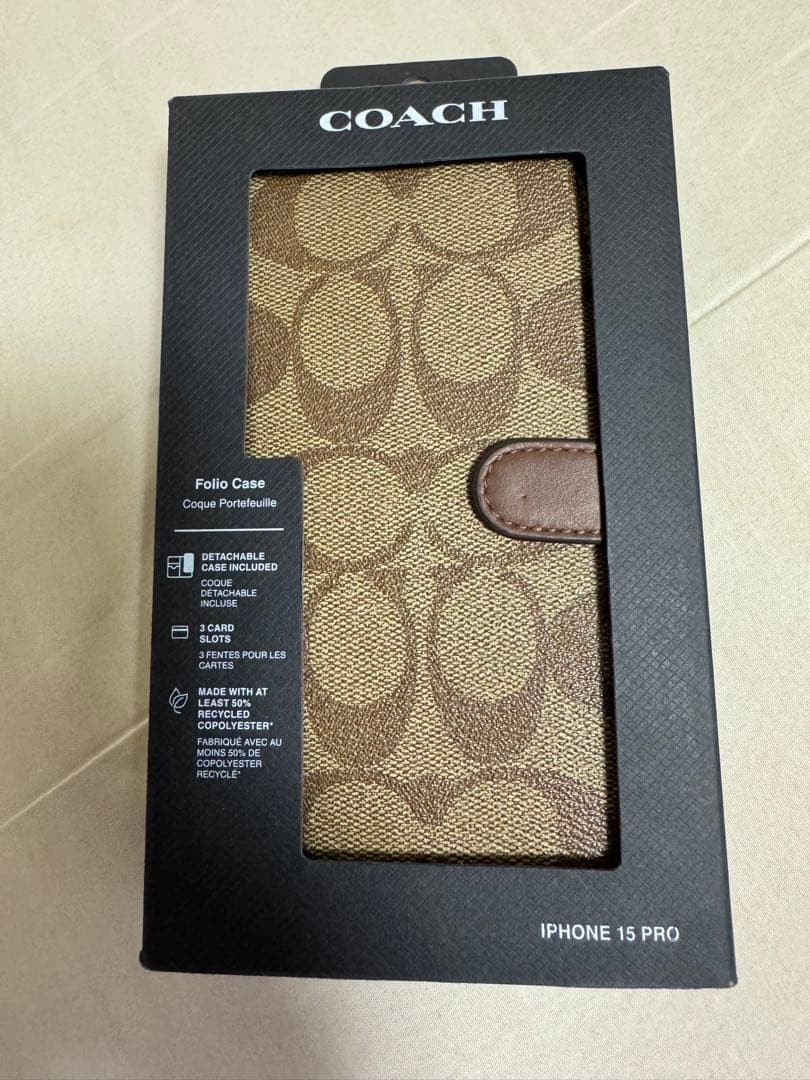 Coach iPhone 15 Pro wallet case