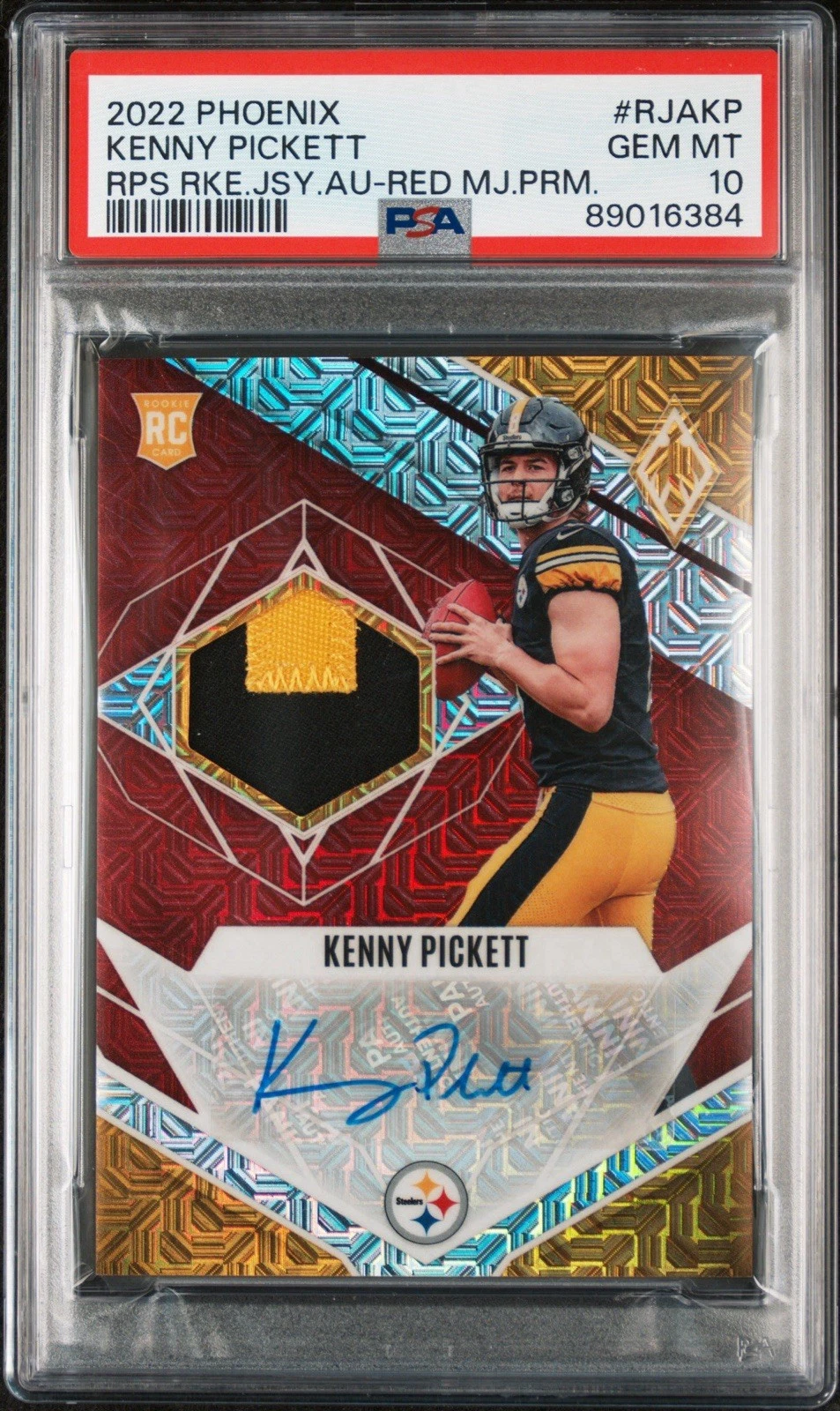 Kenny Pickett Panini Phoenix Rps Rookie Jersey Autograph #RJAKP Red Mojo Prime