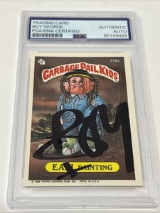 Garbage Pail Kids Earl Painting - 1986 #178a - Signed By Boy George - PSA DNA
