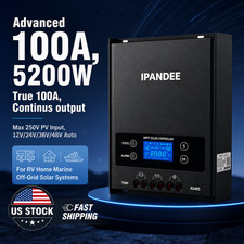 5200W 250VDC MPPT 100A Solar Charge Controller Battery PV Regulator 12/24/36/48V