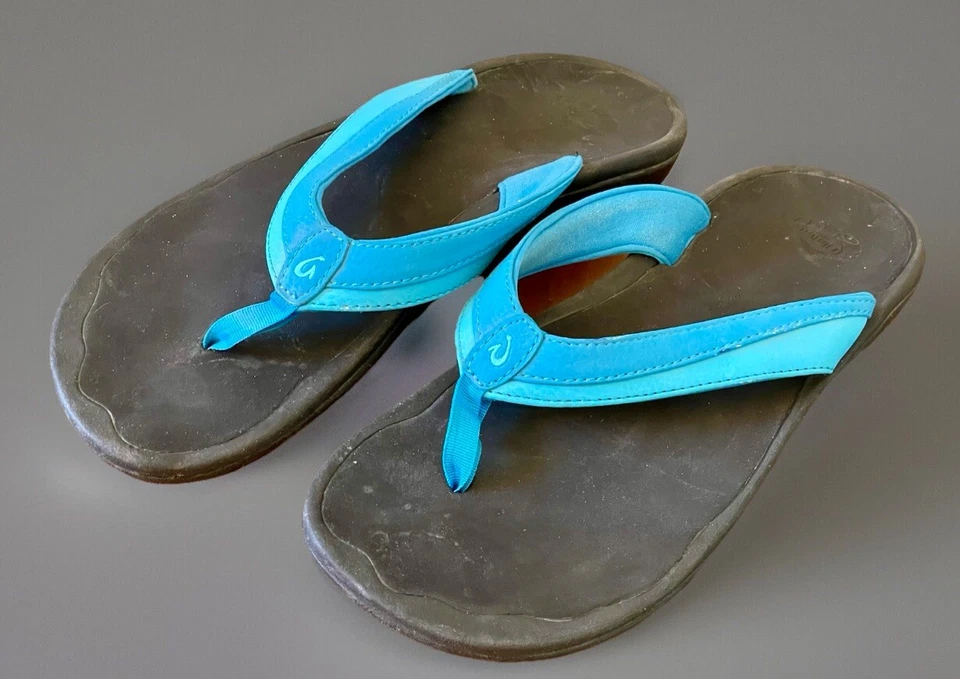 Босоножки женские OluKai OHANA 10 нейлон 20110-6VEE океанский синий бирюзовый цвет - Изображение 3 из 4