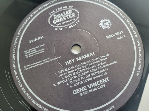 GENE VINCENT & His Blue Caps – Hey Mama! 1957-58 ROCKABILY 10" NM-/NM - Imagen 4 de 4
