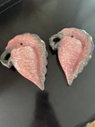 Set of 2 Hull Pottery 9" Long Ceramic Wall Pocket Conch Shell Vases