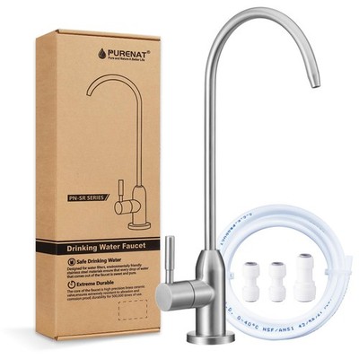 Drinking Water Faucet Long Thread Stem Filtered Water Tap Thick Countertop Lead-