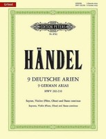 9 Deutsche Arien Hwv 202-210 / Urtext Georg Friedrich HäNdel