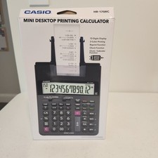 Casio Mini Desktop Printing Calculator 12 Digit Display Original Box Instruction