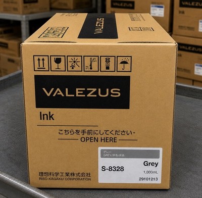 Genuine RISO VALEZUS S-8328 Gray Ink 1000mL OEM Case of 6 T2100
