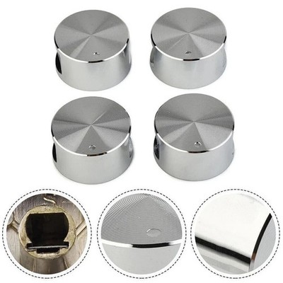 4 x Metall Gasherd Ofen Herd Knopf Steuerung drehbar 6 mm Silber Universal 'UK