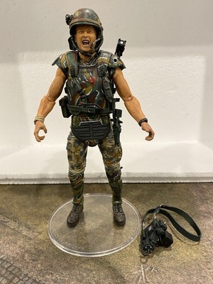 NECA Aliens Hicks Colonial Marine 1:12 Incomplete with Stand Series 1