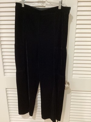 BLACK VELVETEEN NWT WIDE LEG PANT SIZE PM (Original Cost 59.99)